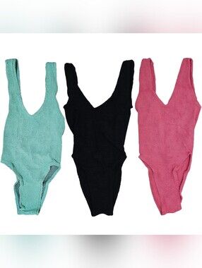 3 Bond-Eye Mara Swimsuits One-Piece One Size Jelly Mint Two Tone, Black, Pink
